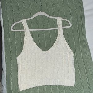 Show me your mumu white knit tank top size S